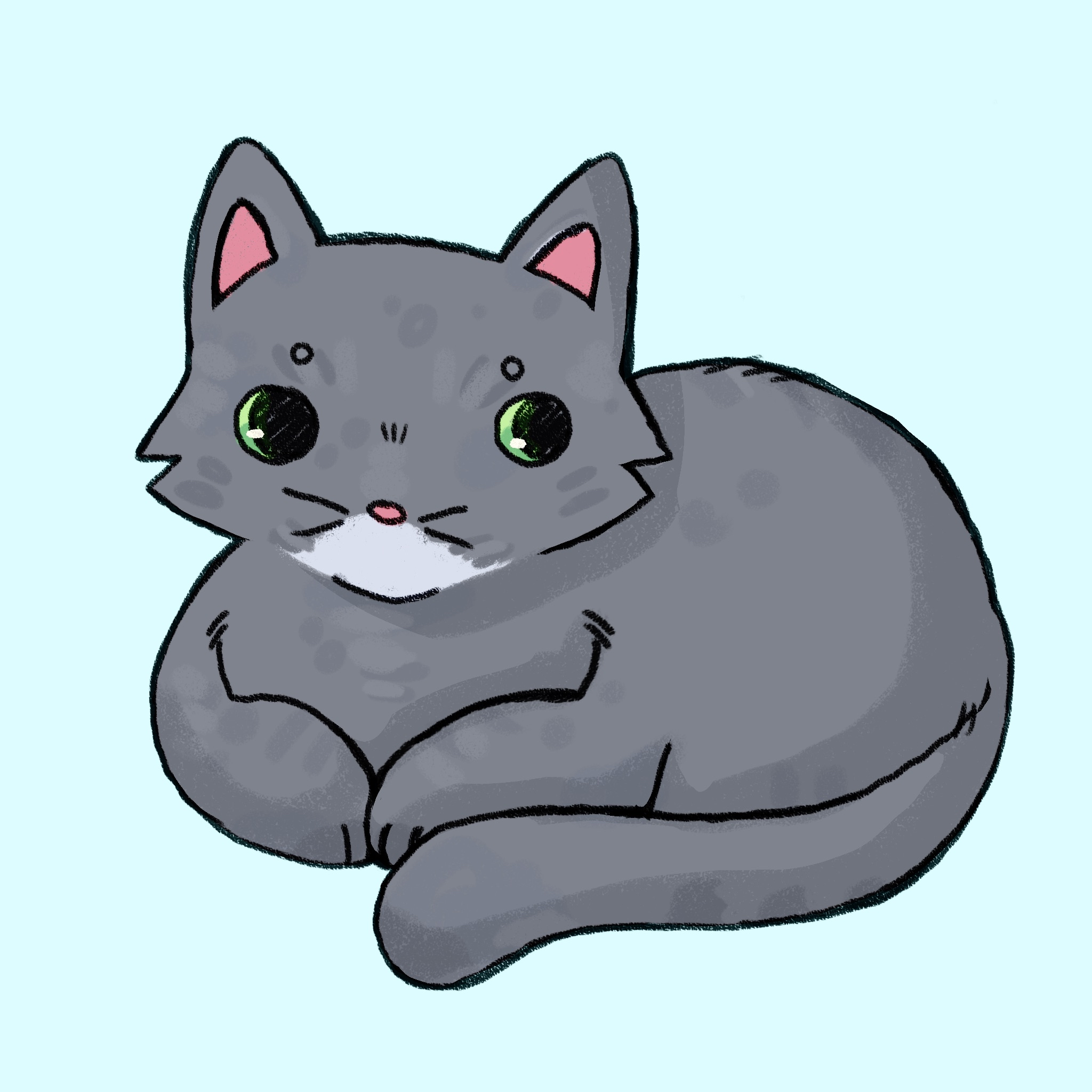 Grey Cat Sticker