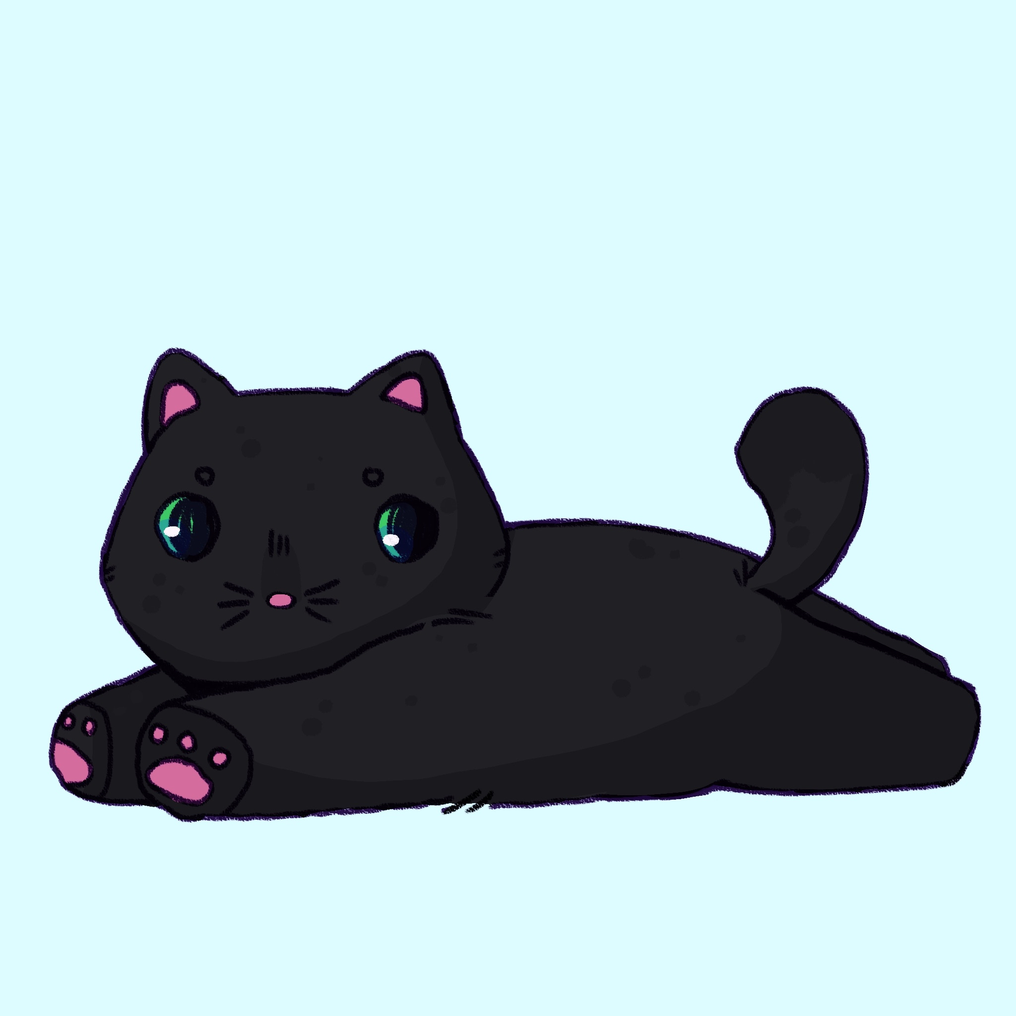 Black Cat Sticker